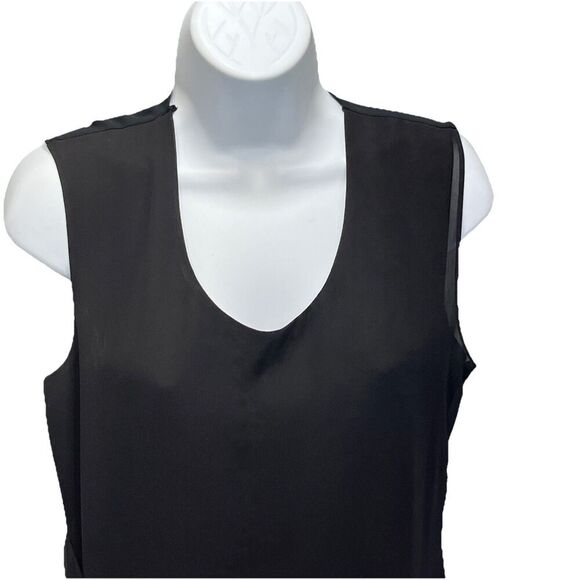 AllSaints Afia  Black Dress Size 8 Black Mini Twist Overlay Party Ready Side zip - Picture 5 of 13